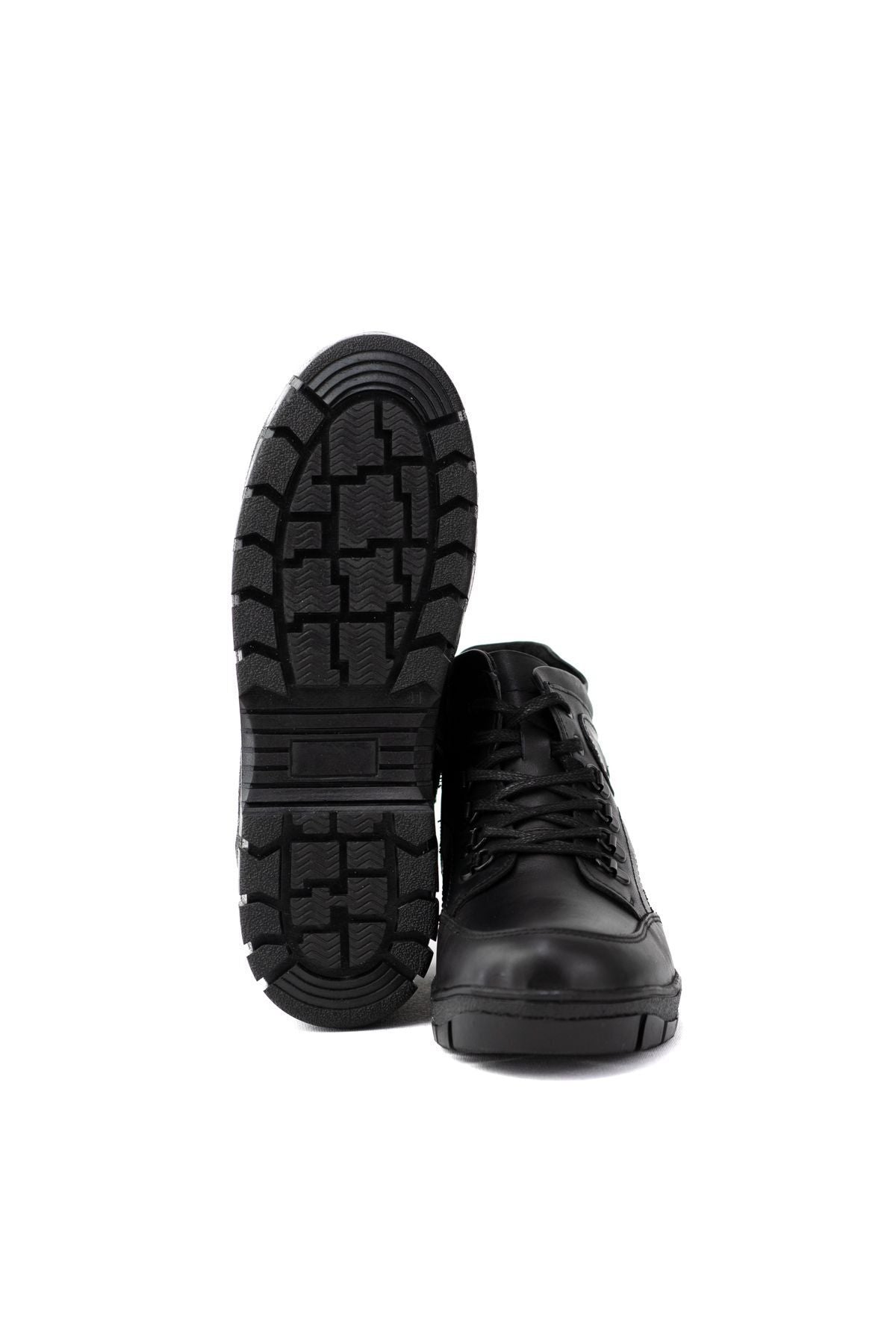 Erkek Kışlık Hakiki Deri Fermuarlı Bot Bağcıklı Zeta Taban Comfort Model Tam Kalıp